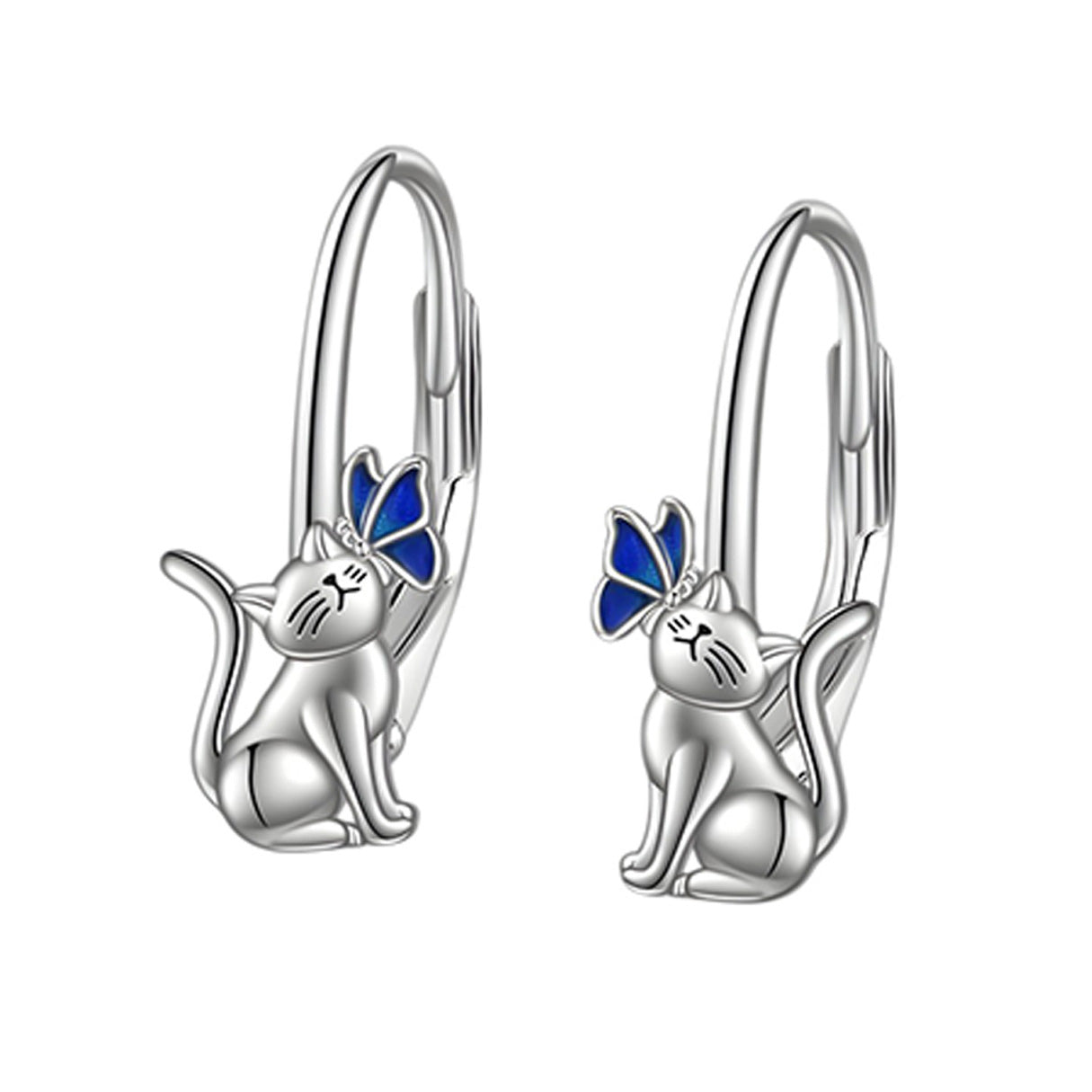 Aretes de Plata .925, Happy Cat, Miow