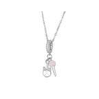 Charm de Plata .925, Pink Moon Cat, Miow