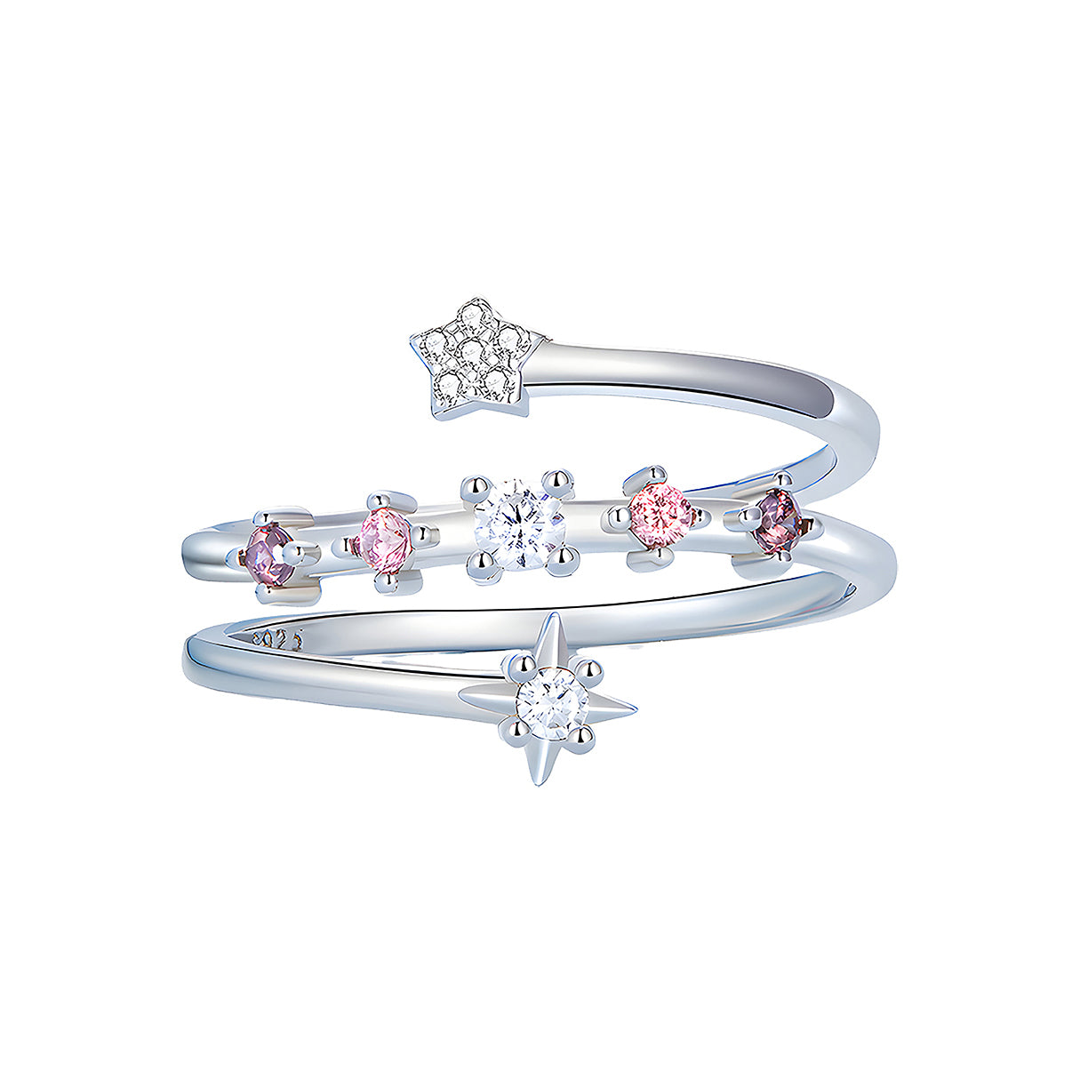 Anillo de Estrella, Plata .925, Ame Glam Pop