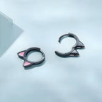 Aretes de Plata .925, Black Cat, Miow