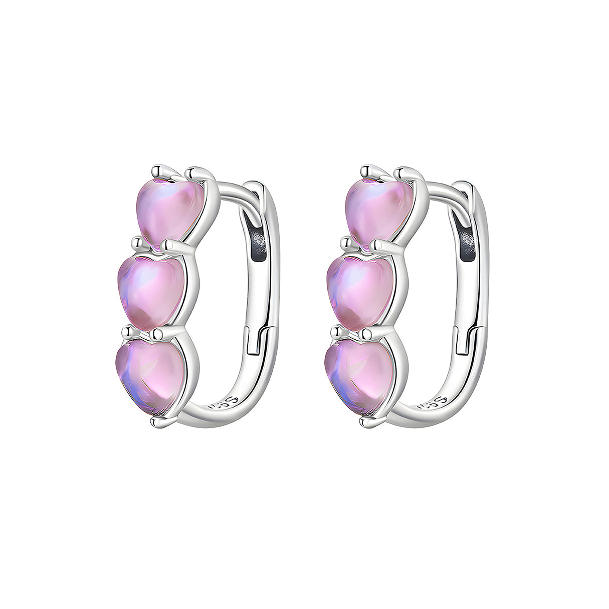 Aretes de Corazón, Plata .925, Ame Glam Pop