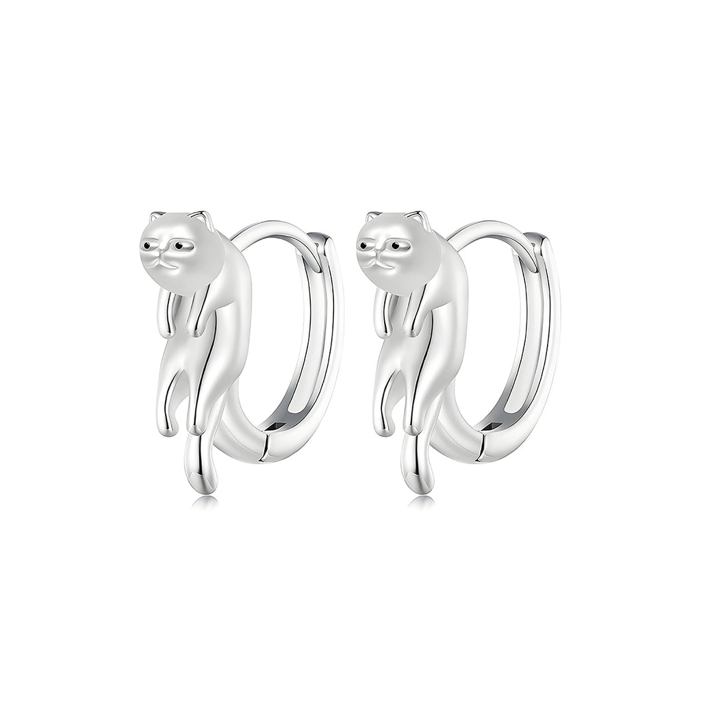 Aretes de Plata .925, Two Serious Cats, Miow