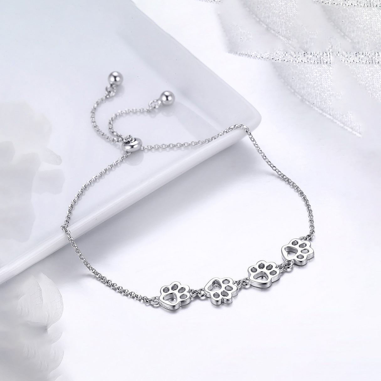 Pulsera de Plata .925, Footprint, Miow