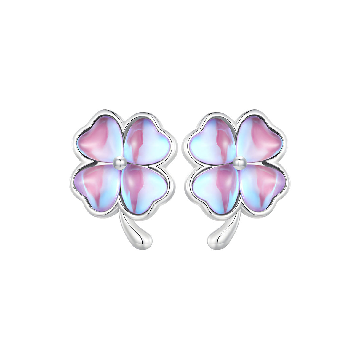 Aretes de Trébol, Plata .925, Ame Glam Pop