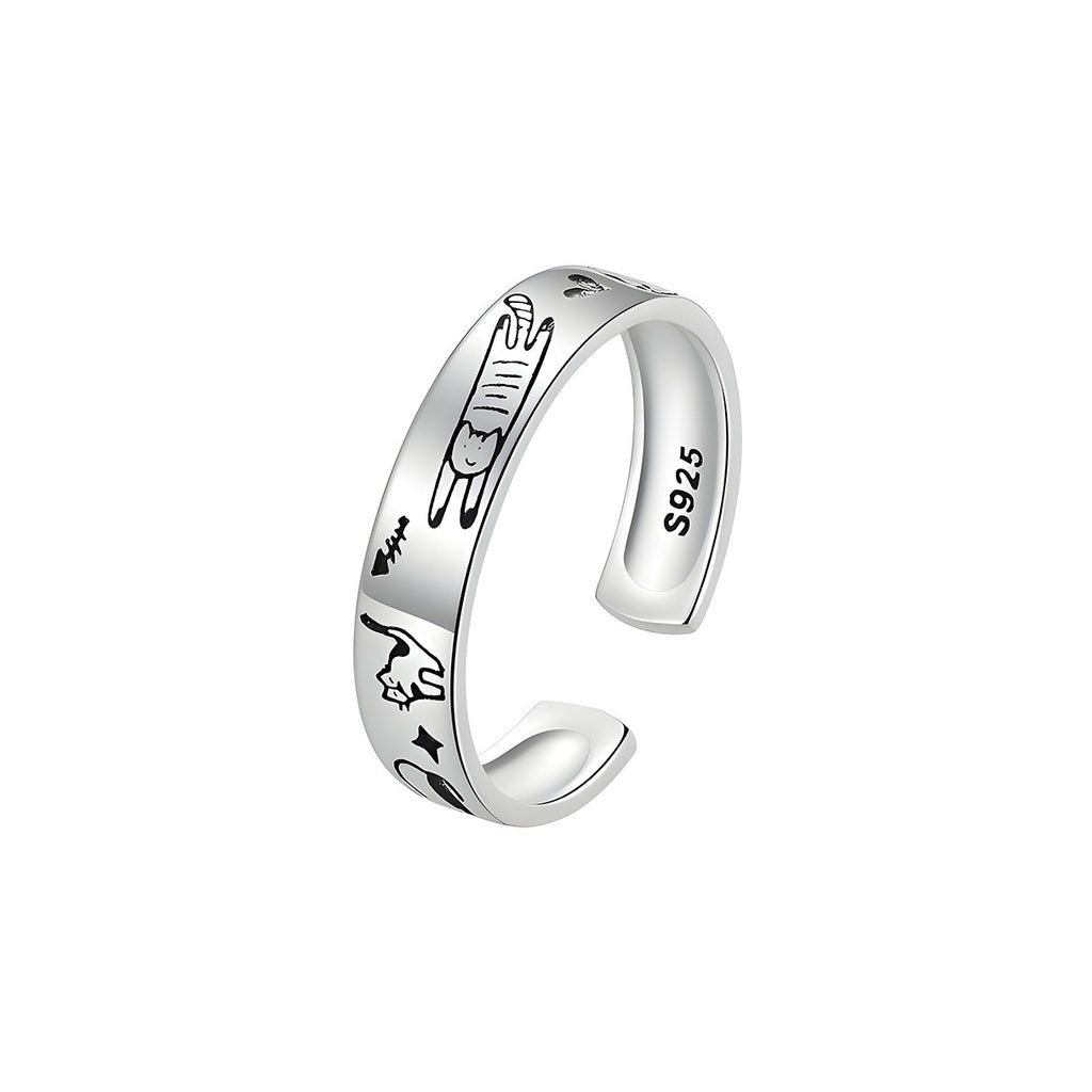 Anillo de Plata .925, Stray Cat, Miow
