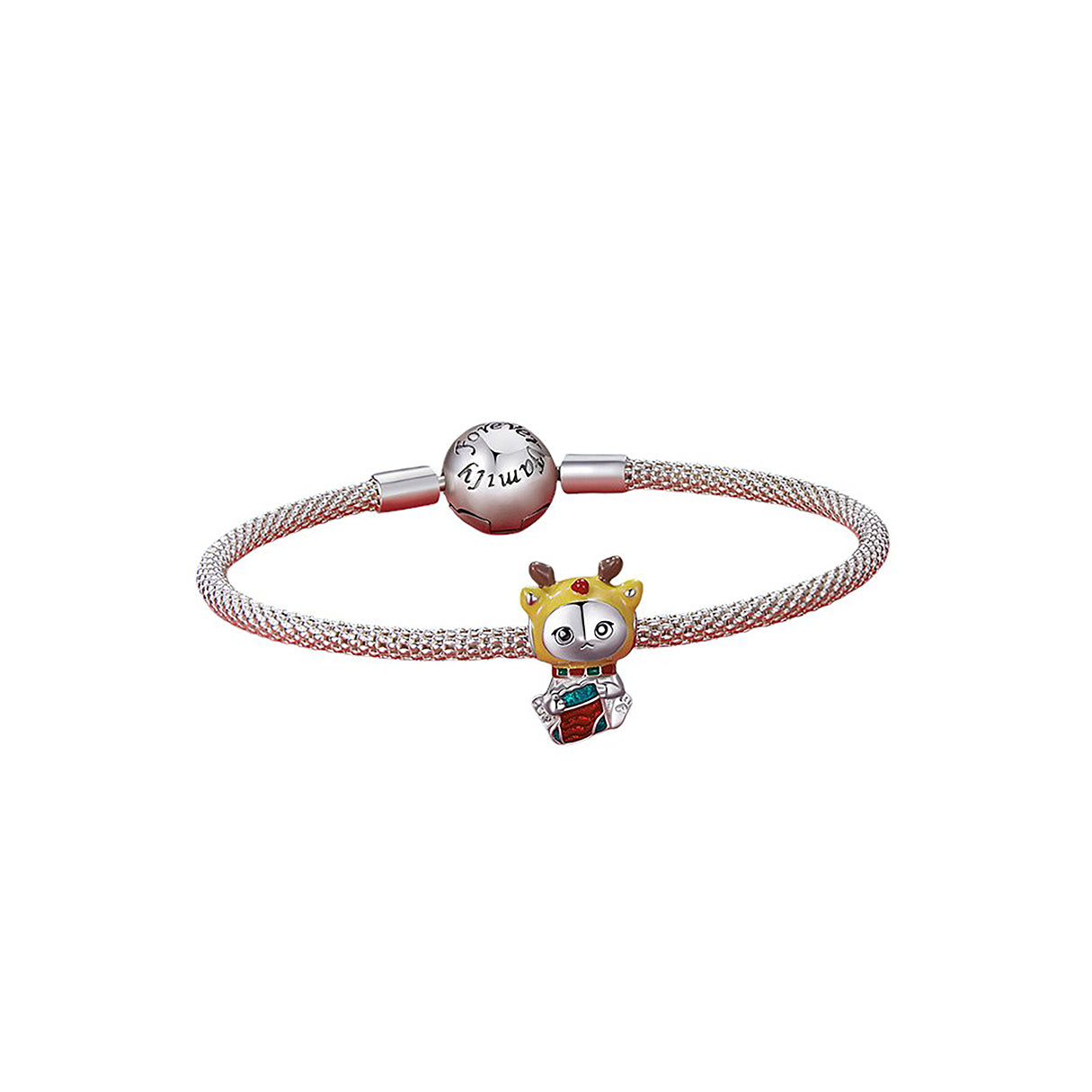 Charm de Plata .925, Reno Cat, Miow