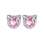 Aretes de Plata .925, Cat Stud, Miow
