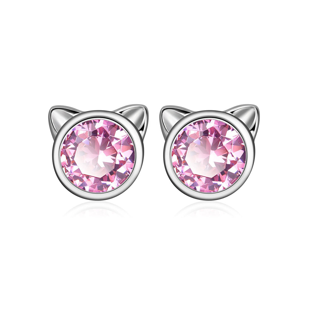 Aretes de Plata .925, Cat Stud, Miow