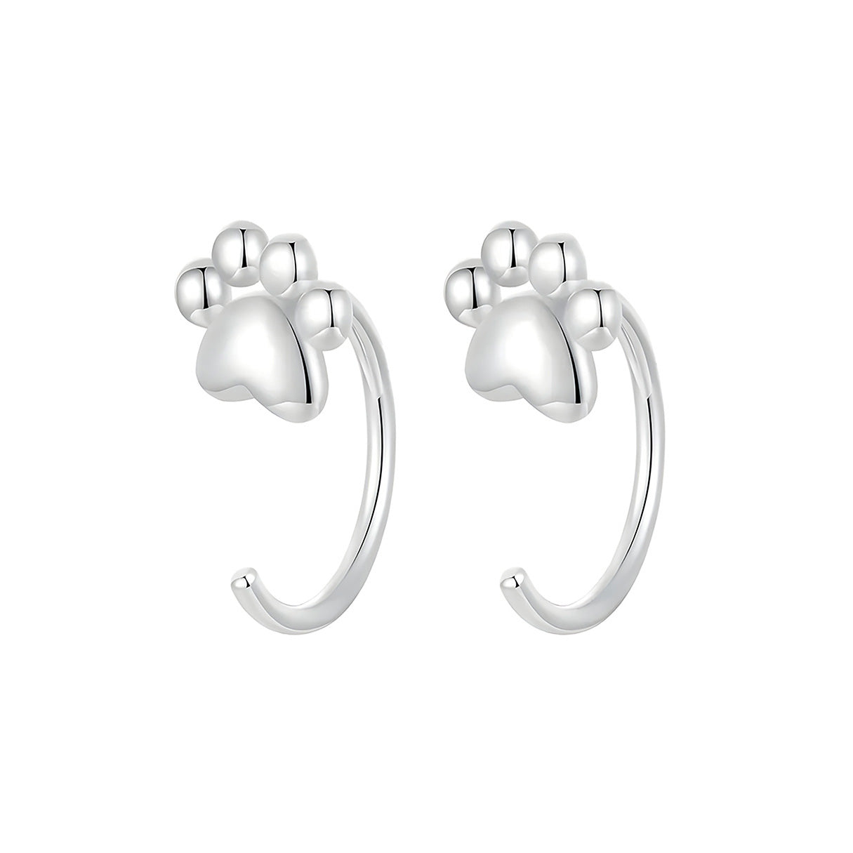 Aretes de Plata .925, Cat Paw, Miow