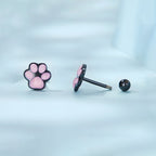 Aretes de Plata .925, Cat Footprints, Miow