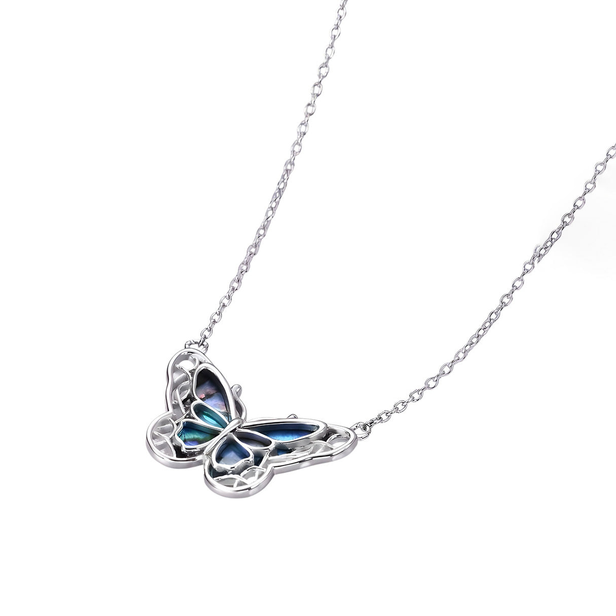 Collar de Mariposa Esmeralda, Plata .925, Ame Glam Pop