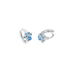Aretes de Plata .925, Blue Footprint, Miow