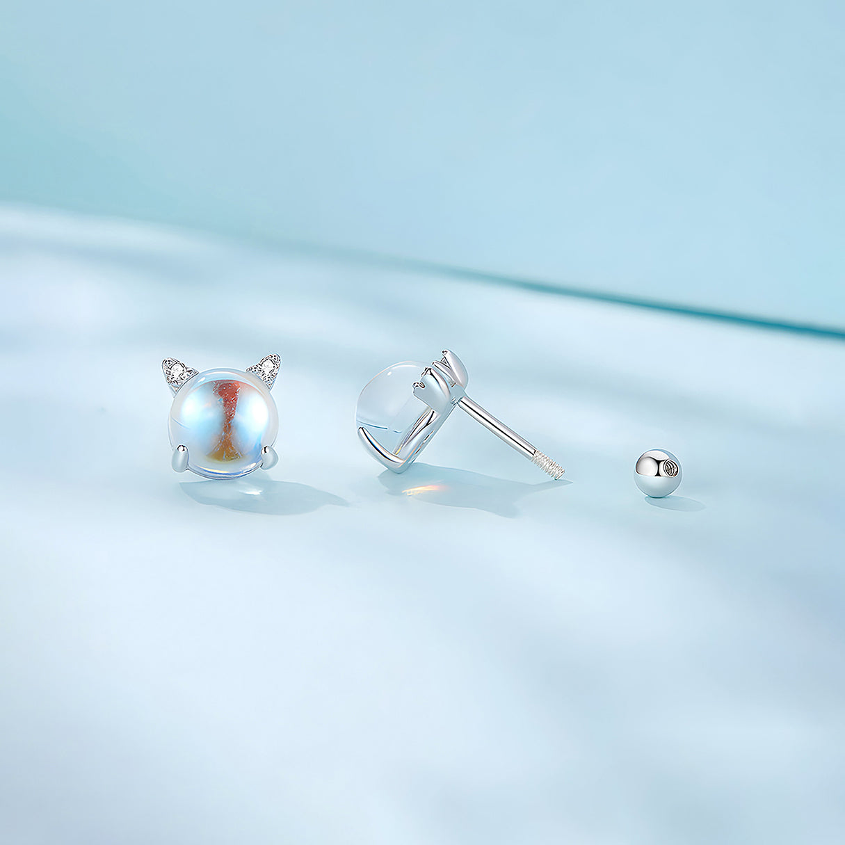 Aretes de Plata .925, Cat Eye, Miow