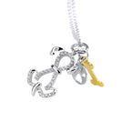 Collar de Perro y Hueso, Plata .925, Ame Glam Pop