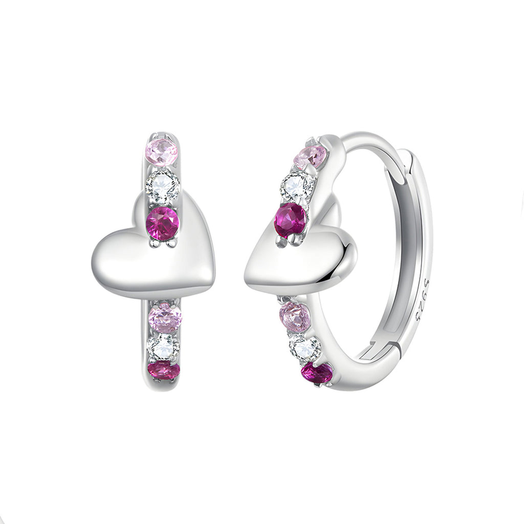 Aretes de Corazón, Plata .925, Ame Glam Pop