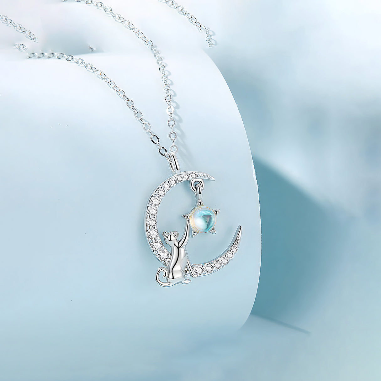 Collar de Plata .925, Cat Eye, Miow