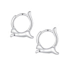 Aretes de Plata .925, Jumping Cat, Miow