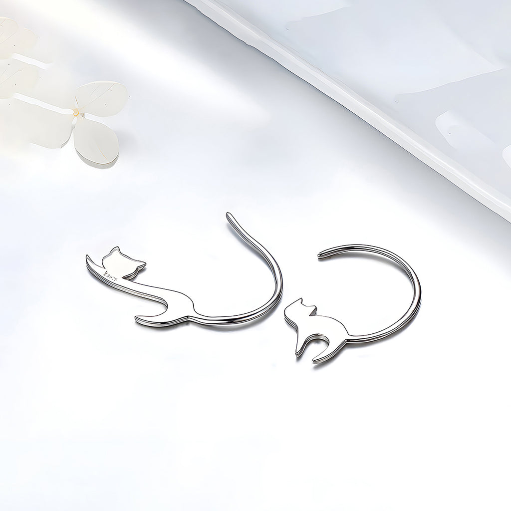 Aretes de Plata .925, Cat'S Tail, Miow