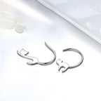Aretes de Plata .925, Cat'S Tail, Miow