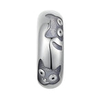 Charm de Plata .925, Engraved Cat, Miow
