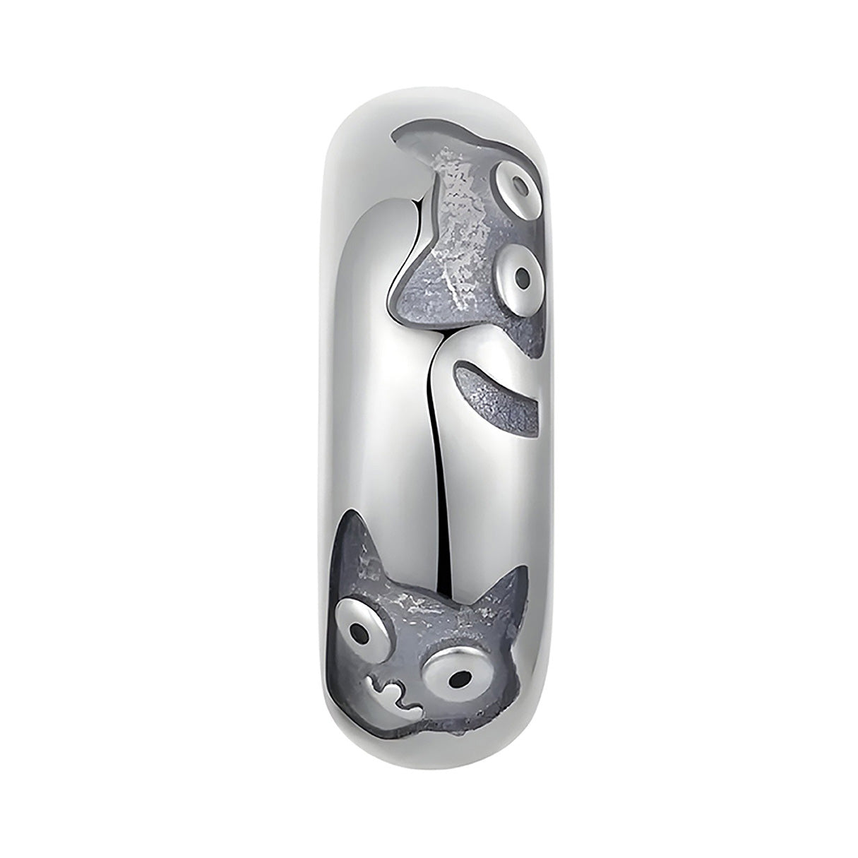 Charm de Plata .925, Engraved Cat, Miow