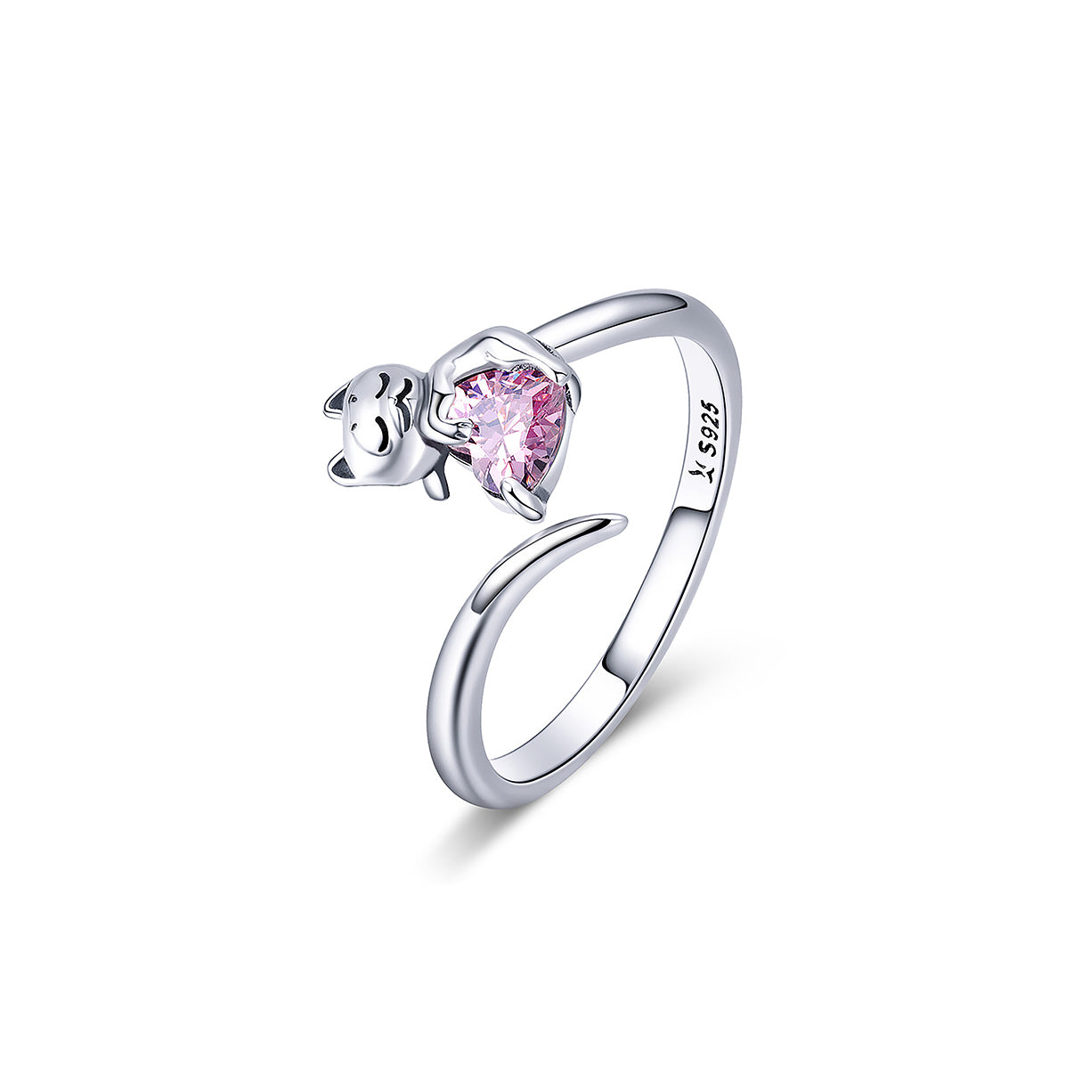 Anillo de Plata .925, Cat In Love, Miow