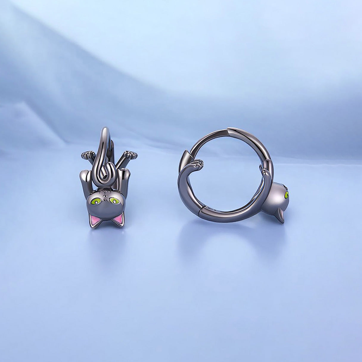 Aretes de Plata .925, Cats Looking, Miow