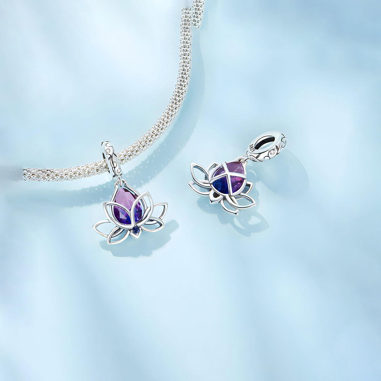Charm de Flor de Loto, Plata .925, Ame Glam Pop