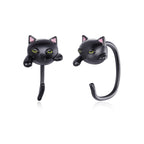 Aretes de Plata .925, Two Black Cats, Miow