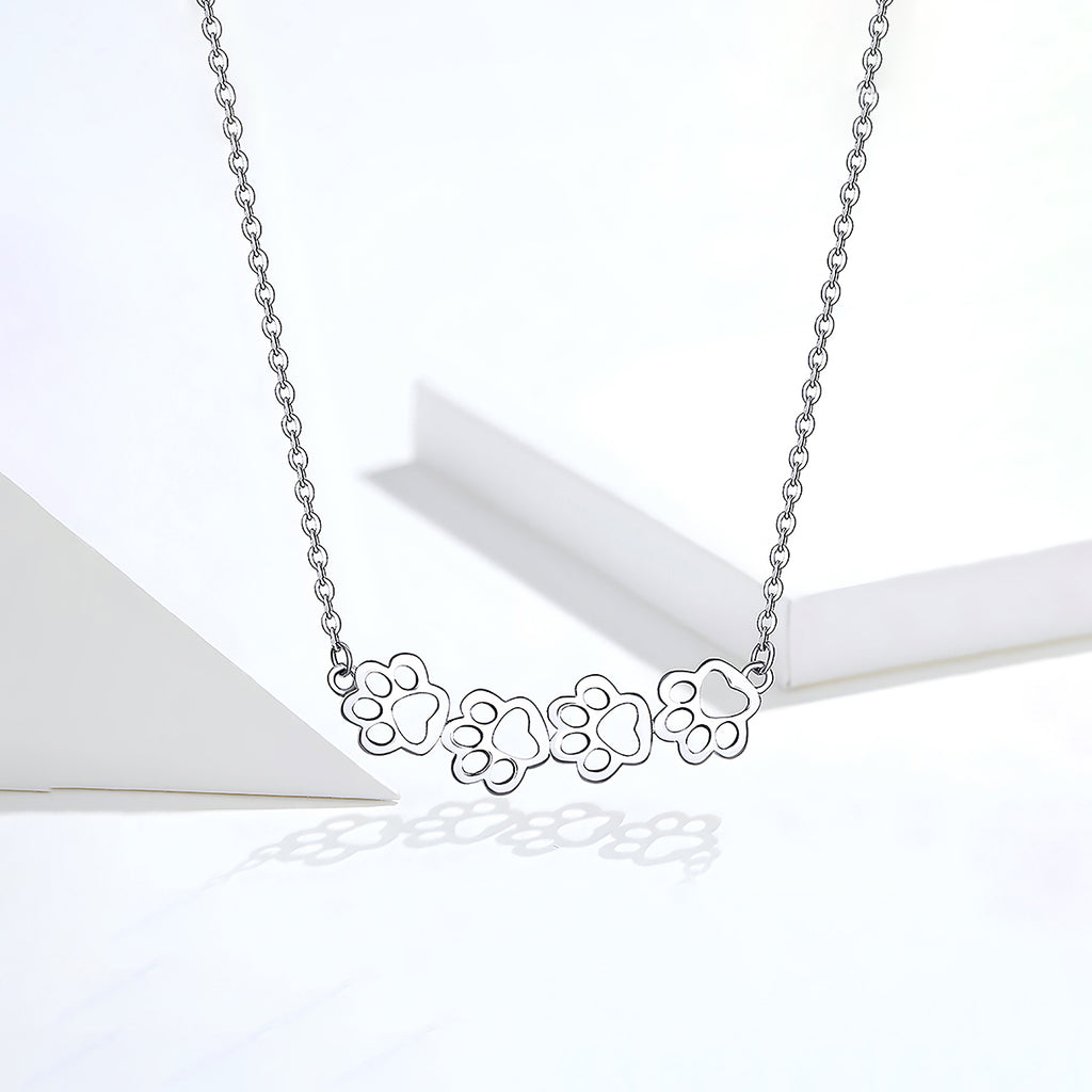 Collar de Plata .925, Cat Footprints, Miow