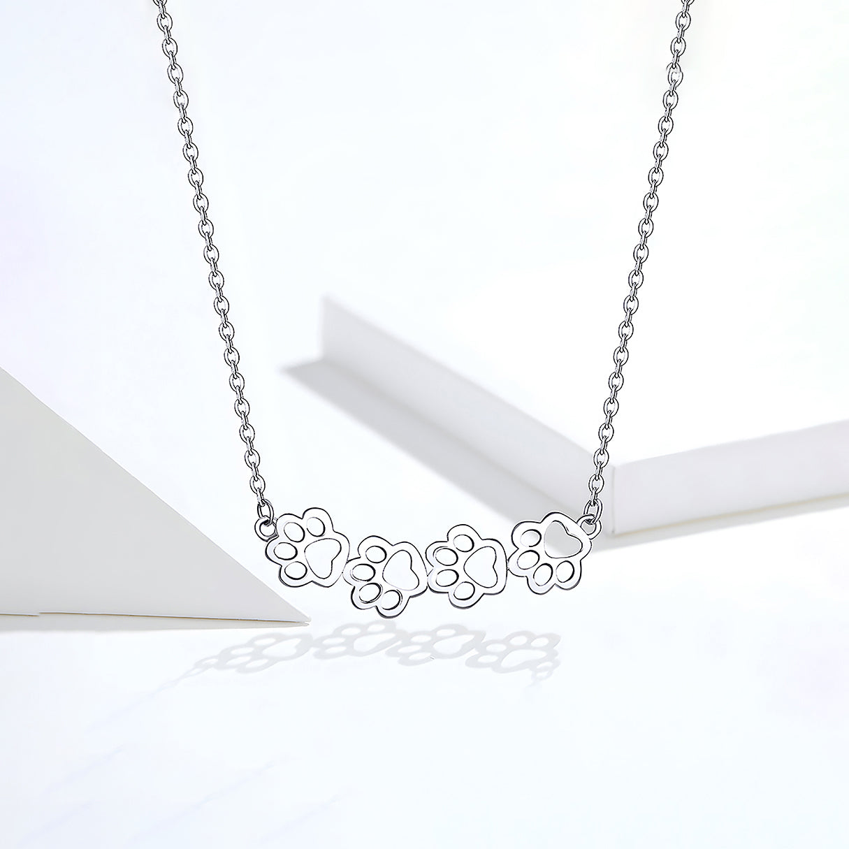 Collar de Plata .925, Cat Footprints, Miow