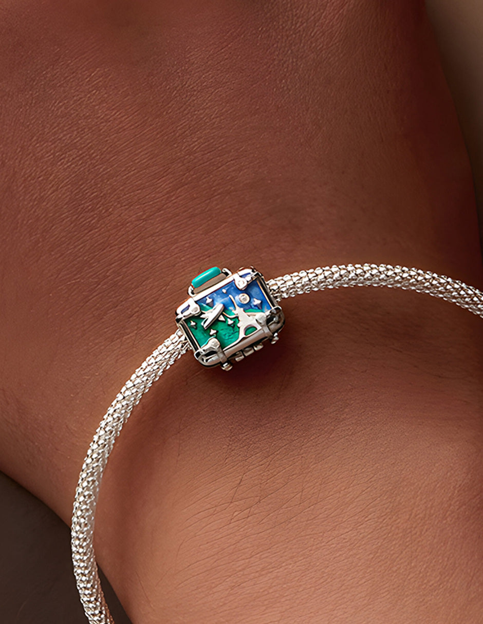Charm de Maleta, Plata .925, Ame Glam Pop