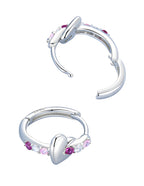 Aretes de Corazón, Plata .925, Ame Glam Pop