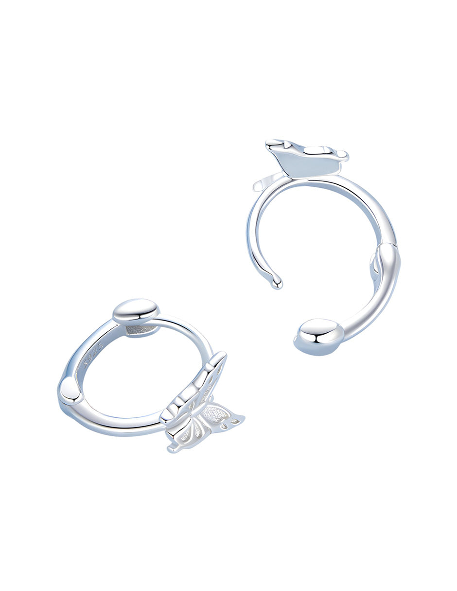 Aretes de Mariposa, Plata .925, Ame Glam Pop