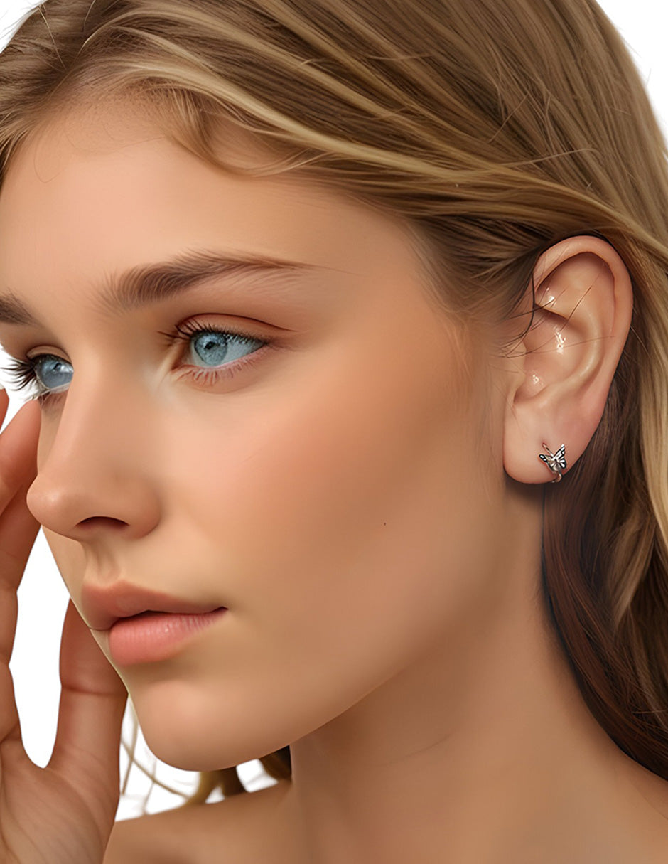 Aretes de Mariposa, Plata .925, Ame Glam Pop