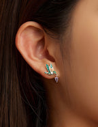 Aretes de Colibrí, Plata .925, Ame Glam Pop
