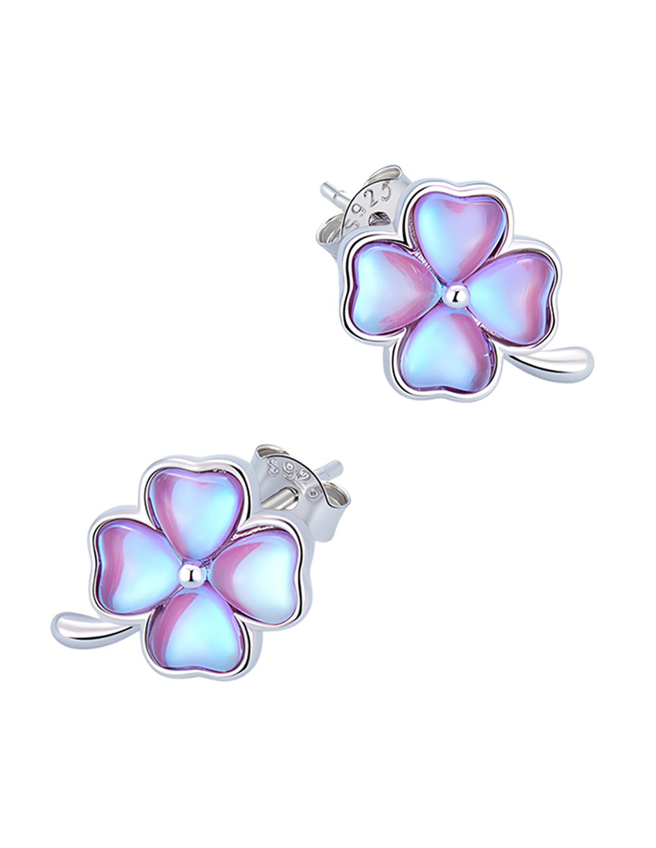 Aretes de Trébol, Plata .925, Ame Glam Pop