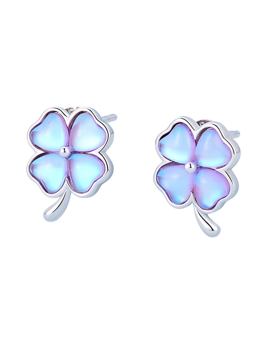 Aretes de Trébol, Plata .925, Ame Glam Pop