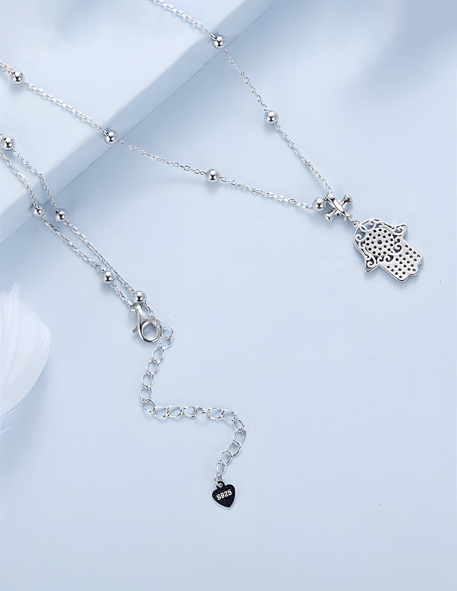 Collar Mano Fátima, Plata .925, Ame Glam Pop
