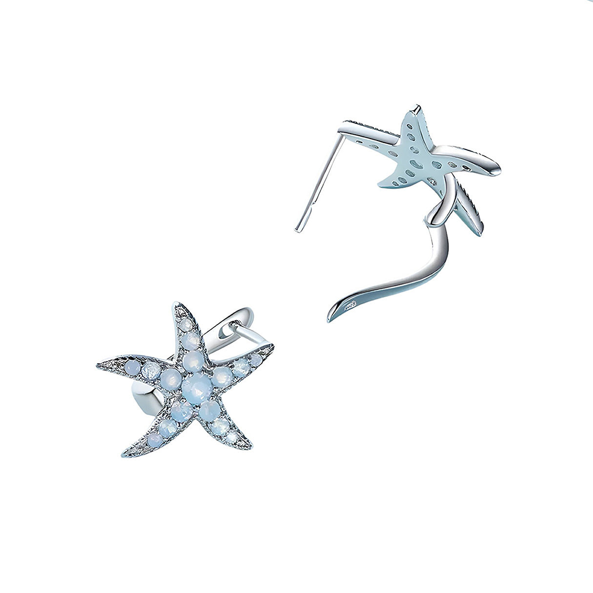 Aretes de Estrella Mar, Plata .925, Ame Glam Pop