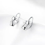 Aretes de Plata .925, Cat Hoop, Miow