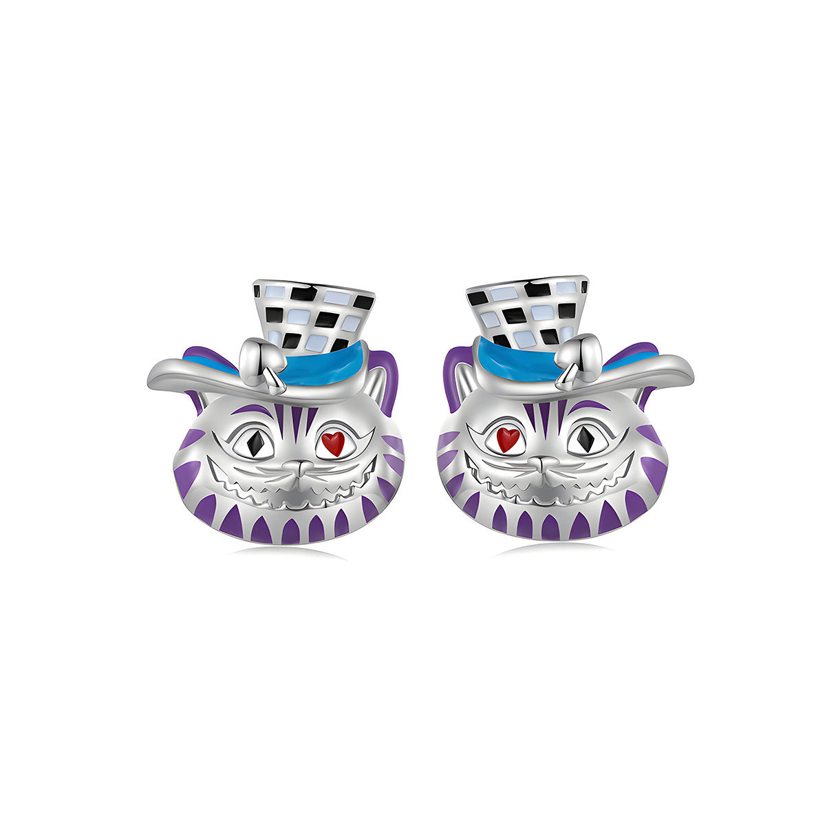 Aretes de Plata .925, Cheshire, Miow