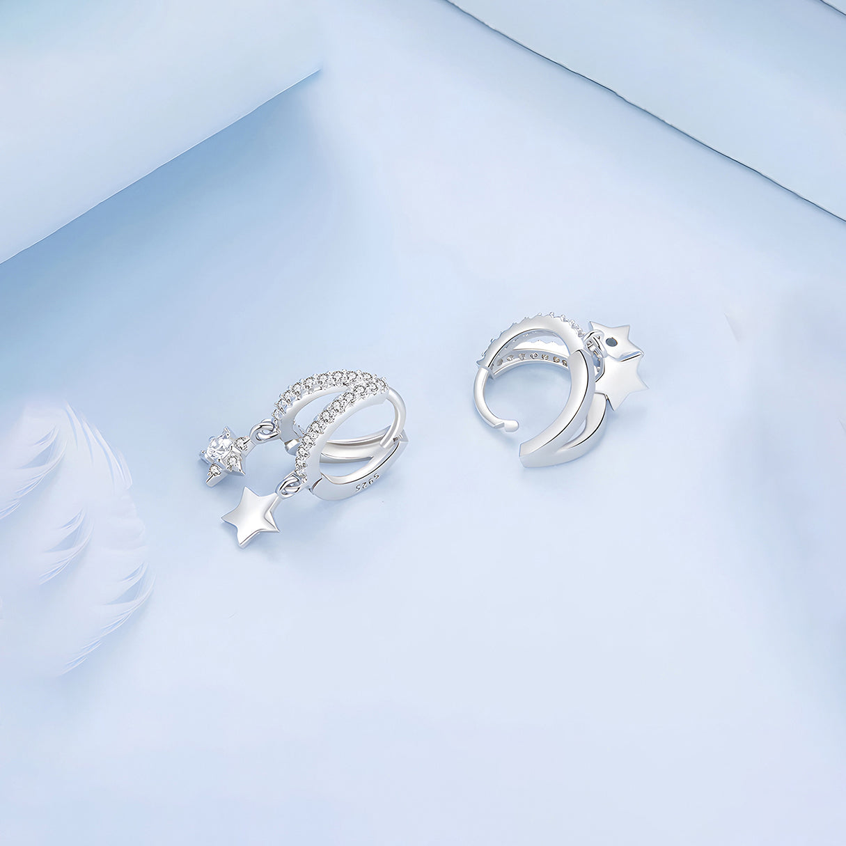 Aretes de Estrella, Plata .925, Ame Glam Pop