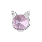 Charm de Plata .925, Pink Cat, Miow