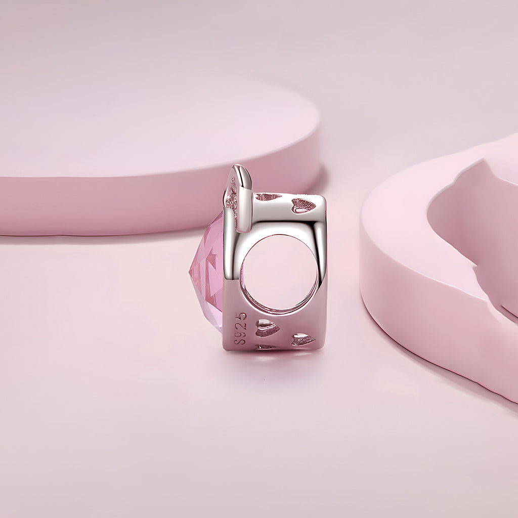 Charm de Plata .925, Pink Cat, Miow