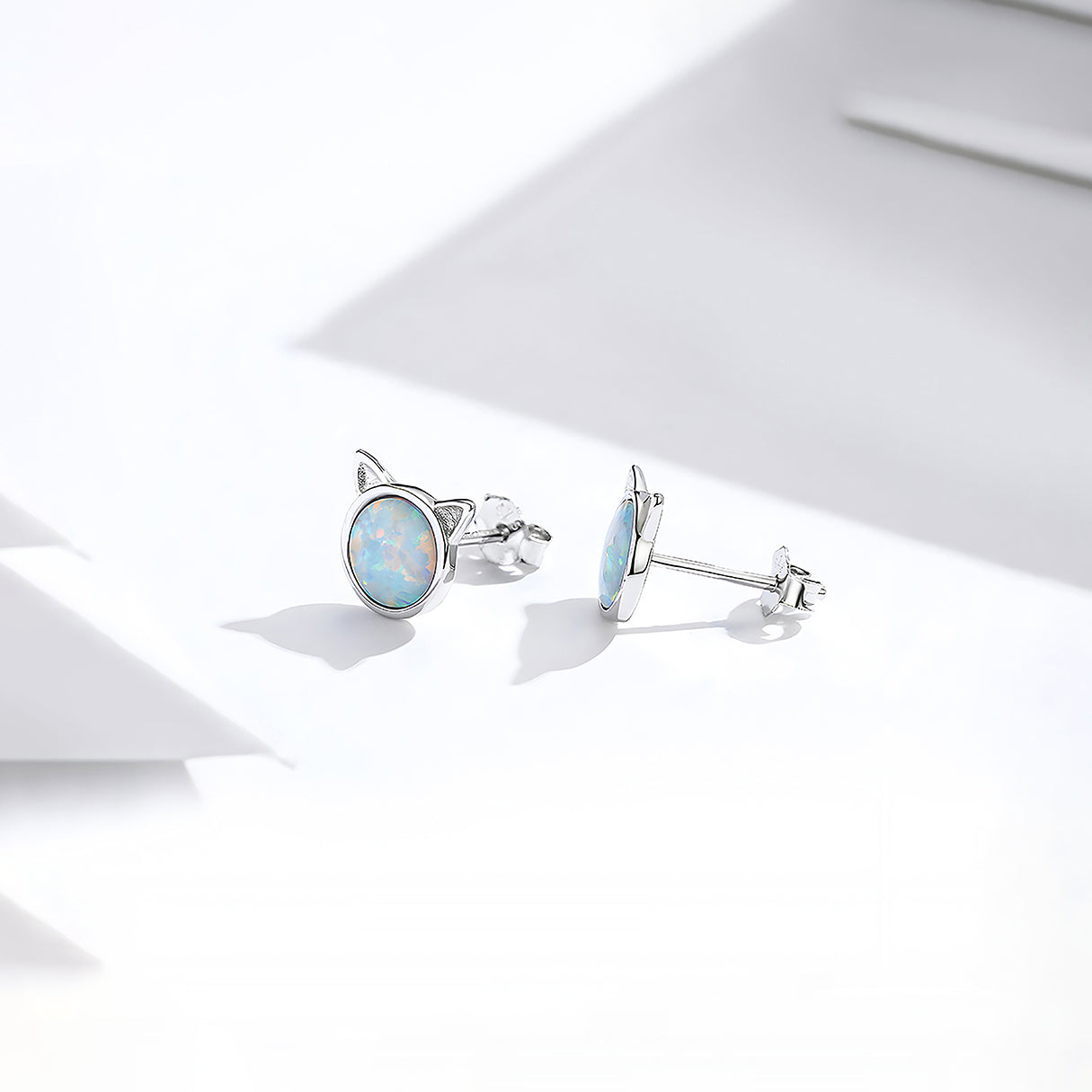 Aretes de Plata .925, Two Moon Cat, Miow