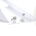 Aretes de Plata .925, Twin Cats, Miow