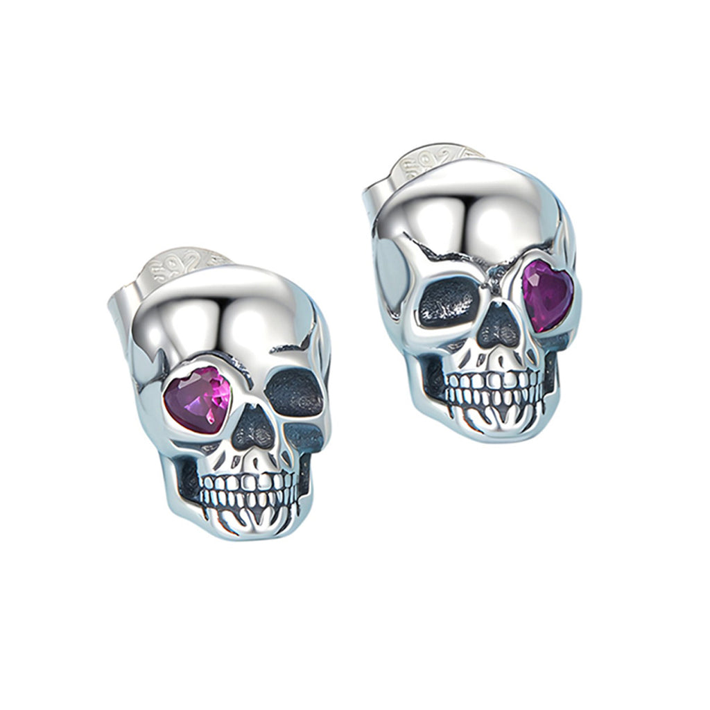 Aretes de Cráneo, Plata .925, Ame Glam Pop