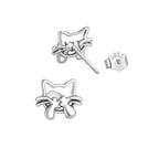 Aretes de Plata .925, Laughing Cat, Miow