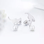 Aretes de Plata .925, Cat Sphere, Miow